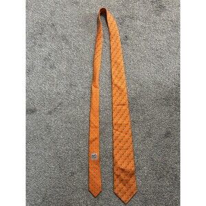 Hermes Tie Orange Surf Shark 625675 PA 100% Silk
